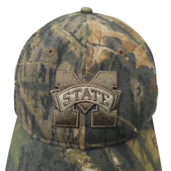 MS State Bulldogs Embroidered Patch Strapback Cap Camo Trucker NCAA Baseball Hat - Picture 9 of 15